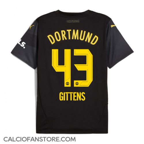 Maglia Calcio Borussia Dortmund Jamie Bynoe-Gittens #43 Seconda Divisa 2024-25 Manica Corta